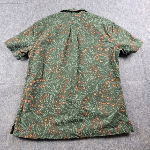 Todd Snyder Embroidered Floral Camp Shirt size M Olive Green Short Sleeve NWT - Picture 3 of 12